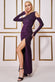 Cold Shoulder Lurex Maxi With Thigh Split DR3632