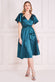 Flutter Sleeve With Elastic Midi Dress DR3641