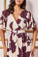 Leaf Print Flutter Sleeve Midi Dress DR3651