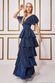 Patterned Sequin Lurex Tiered Maxi Dress DR3657