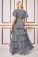 Patterned Sequin Lurex Tiered Maxi Dress DR3657