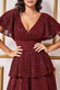 Patterned Sequin Lurex Tiered Maxi Dress DR3657
