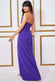 Scuba Crepe Wrap Maxi  Dress With Thigh Split DR3660