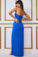 Scuba Crepe Wrap Maxi  Dress With Thigh Split DR3660