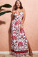 Printed Tie Back Maxi Dress DR3663