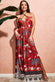 Printed Tie Back Maxi Dress DR3663