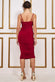 Soft Touch Cut Out Ruched Midi With Adjustable Tie-Ups DR3665