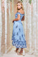 Embroidered Sequin Scallop Lace High Low Midi Dress DR3675