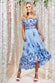 Embroidered Sequin Scallop Lace High Low Midi Dress DR3675