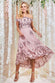 Embroidered Sequin Scallop Lace High Low Midi Dress DR3675