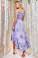 Embroidered Sequin Scallop Lace High Low Midi Dress DR3675
