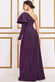 Draped Frill One Shoulder Lurex Maxi Dress DR3693