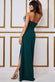 Feather Trimmed Boobtube Maxi Dress DR3695