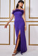 Feather Trimmed Boobtube Maxi Dress DR3695