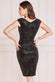 Patterned Sequin Bardot Midi Dress DR3720A