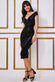 Sequined Velvet Bardot Midi Dress DR3720