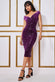 Sequined Velvet Bardot Midi Dress DR3720