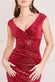 Patterned Sequin Bardot Midi Dress DR3720A