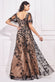 Flared Sleeve Embroidered Maxi Dress DR3279A