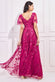 Flared Sleeve Embroidered Maxi Dress DR3279A