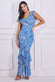 Floral Printed Chiffon Ruffle Maxi Dress DR3750