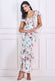 Floral Printed Chiffon Ruffle Maxi Dress DR3750