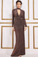 Lurex High Neck Ruched Split Maxi Dress DR3753