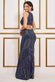 Patterned Sequin Sleeveless Cut Out Maxi Dress DR3755