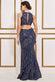 Patterned Sequin Sleeveless Cut Out Maxi Dress DR3755