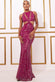 Patterned Sequin Sleeveless Cut Out Maxi Dress DR3755
