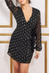 Patterned Sequin Wrap Over Mini Dress DR3760