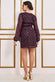 Patterned Sequin Wrap Over Mini Dress DR3760