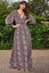 Long Sleeve Maxi Shirred Waistband DR3765A