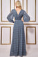 Long Sleeve Maxi Shirred Waistband Dress DR3765B