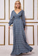 Long Sleeve Maxi Shirred Waistband Dress DR3765B