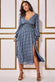 Long Sleeve Midi Shirred Waistband DR3766B