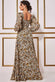 Leaf Print Shirred Back Maxi Dress DR3768B