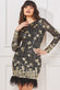 Sequin And Feather Open Back Mini DR3770A
