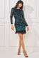 Sequin And Feather Open Back Mini DR3770A