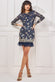 Sequin And Feather Open Back Mini DR3770A