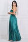 Front Split Satin Bandeau Maxi Dress DR3773