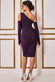 Cold Shoulder Lurex Midi Dress DR3779