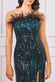 Sequin And Feather Boobtube Maxi Dress DR3784