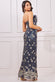 Sequin And Feather Boobtube Maxi Dress DR3784