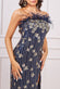Sequin And Feather Boobtube Maxi Dress DR3784