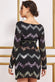 Multi Color Zig Zag Sequin Chiffon Mini Dress DR3790