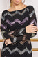 Multi Color Zig Zag Sequin Chiffon Mini Dress DR3790