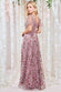 Flutter Sleeve Embroidered Maxi Dress DR3798