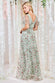 Flutter Sleeve Embroidered Maxi Dress DR3798
