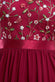 Embroidered Top Flutter Sleeve Maxi Dress DR3799